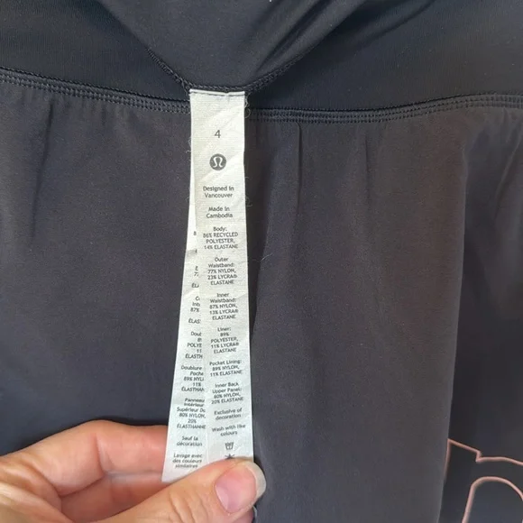 LULULEMON SPEED UP LINED BLACK SHORTS SIZE 4 - Picture 10 of 11
